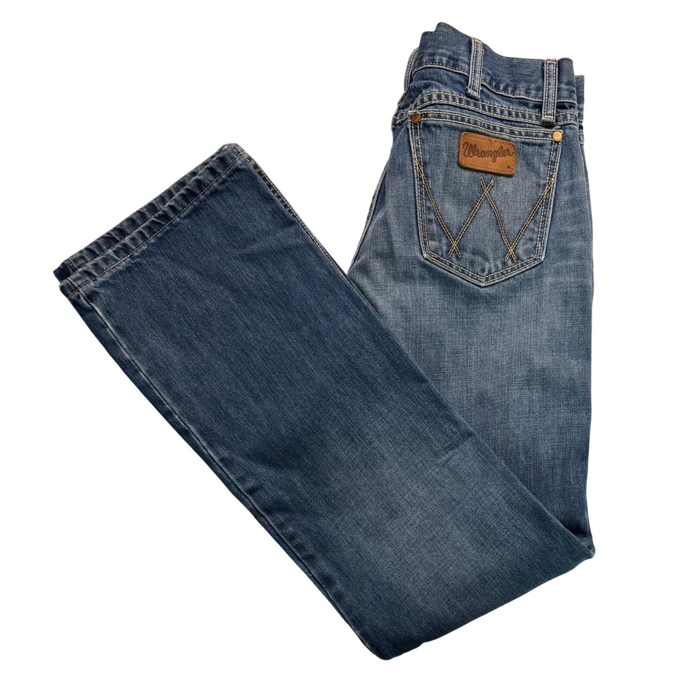 Wrangler Retro Relaxed Fit Bootcut Jeans Mens 30x34 Blue Denim